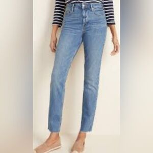 Old Navy jeans power slim straight high rise slimming 14